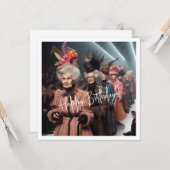 グラニースタイリッシュハッピーバースデーグラニー カード (正面/裏面インサイチュ)