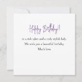 グラニースタイリッシュハッピーバースデーグラニー カード (裏面)