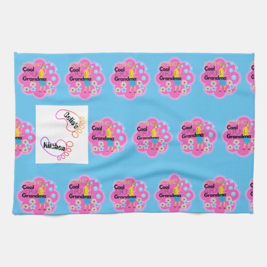 グラニーズプレイスレトロパターン キッチンタオル (横)