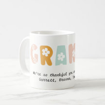 グラニーパーソナライズされたフローラパステルカラーズグランマ