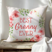 グラニー最高のエバーウォーター色フローラリース クッション