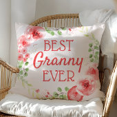 グラニー最高のエバーウォーター色フローラリース クッション