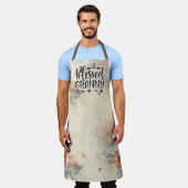 グラニー賛美オールオーバープリント エプロン (着用した状態)