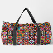 グラニー スクエア 編み図 ブランケット プリント ダッフルバッグ (正面)