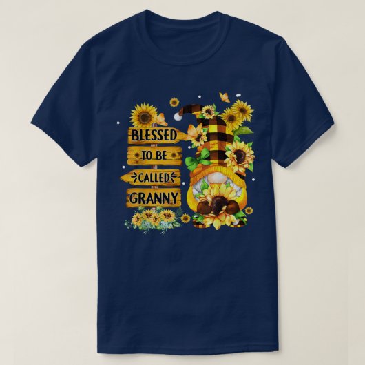 グラニ賛美ー秋格言ひまわり Tシャツ (デザイン正面)