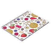 グラノーラ、ムースリのシームレスパターン。薄片の手 ノートブック (左側)