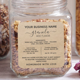 グラノ素朴ラコテージ法食品ラベルのシール スクエアシール