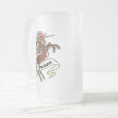 グラハムのタータンチェックのユニコーン フロストグラスビールジョッキ (正面左)