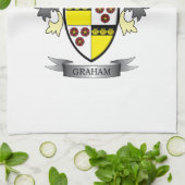 グラハムの家紋の紋章付き外衣 キッチンタオル (折り畳み)