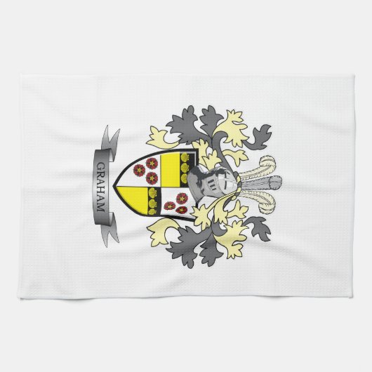 グラハムの家紋の紋章付き外衣 キッチンタオル (横)