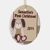 グラハムクラッカーズガールパーソナライズされたネームオーナメント セラミックオーナメント (右)