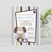 グラハムクラッカーズボーイブルーベビーシャワー招待状 招待状 (スタンド正面)