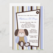 グラハムクラッカーズボーイブルーベビーシャワー招待状 招待状 (正面/裏面)