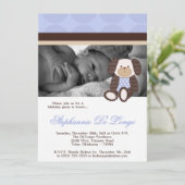 グラハムクラッカーズボーブルードッグ誕生日招待状 招待状 (スタンド正面)