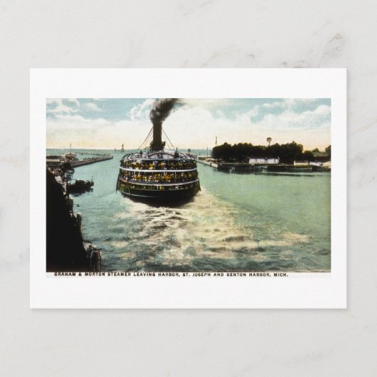 グラハム&モートン（G&Mライン）船離れ港 ポストカード (正面)