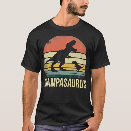グラパサウルスTre恐竜レトロ父の日 Tシャツ (正面)