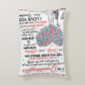 グラパーソナライズされたンから孫娘への手紙 アクセントクッション (正面(垂直))