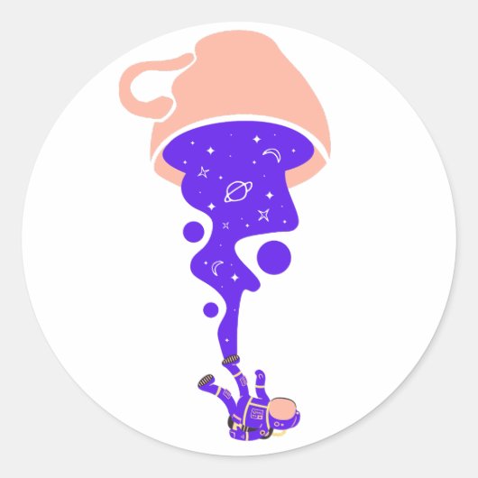 グラビティカップ銀河系スター宇宙シール ラウンドシール (正面)