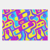 グラビテポップ・アートのィアートパターン民族包装紙 ラッピングペーパーシート (正面3)