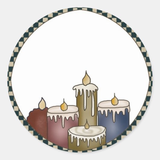 グラビーキャンドル空白のシール ラウンドシール (正面)