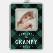 グラピーに昇進する |ベビーフォトグランパ シルバープレートフレームオーナメント (正面)