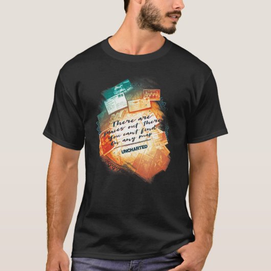 グラフなしマップコラージュ Tシャツ (正面)
