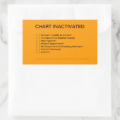 グラフの非アクティブ化された医療グラフラベル(オレンジ色) 長方形シール (バッグ)