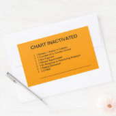 グラフの非アクティブ化された医療グラフラベル(オレンジ色) 長方形シール (封筒)