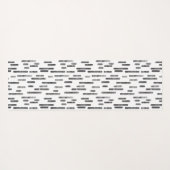 グラファイトと白インクの丸い線パターン ヨガマット (裏面(横))