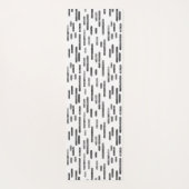 グラファイトと白インクの丸い線パターン ヨガマット (裏面)