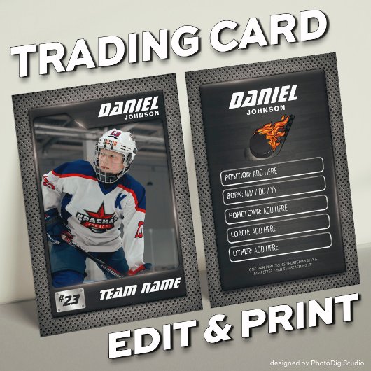 グラファイトアイスホッケートレーディングカード、プレーヤカード コーリングカード