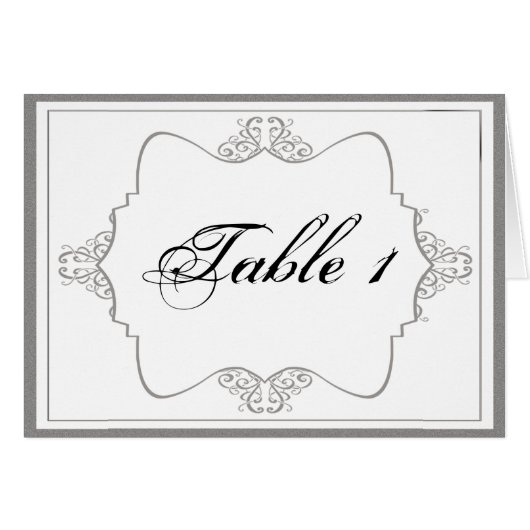 グラファイトグレーフィ結婚リガリーのテーブル番号 (正面横)