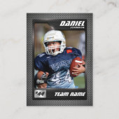 グラファイトサッカーのトレーディングカード、選手のためのギフト コーリングカード (正面)