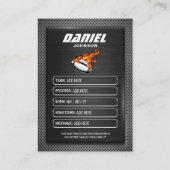 グラファイトサッカーのトレーディングカード、選手のためのギフト コーリングカード (裏面)