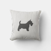 グラファイトテリアオングレーストライプズ クッション (正面)