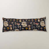 グラファイトブラックの野生のキノコ ボディピロー (裏面)