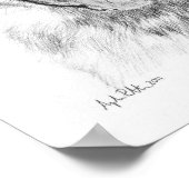 グラファイトプリントのドイツの羊飼い ポスター (角)