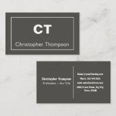 グラファコンテンポラリーイトグレーに関するモノグラム 名刺 (正面/裏面)