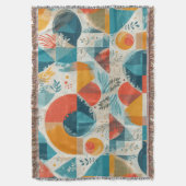 グラフィカルなアクア抽象化 スローブランケット (正面縦)