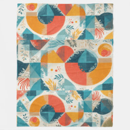 グラフィカルなオレンジの抽象化 フリースブランケット