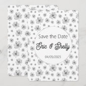 グラフィカルなピーオニー。 招待状 (正面/裏面)