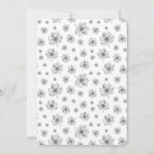 グラフィカルなピーオニー。 招待状 (裏面)