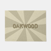 グラフィカルなレイ任意の色のカスタマイズ任意の名前 ドアマット (正面)