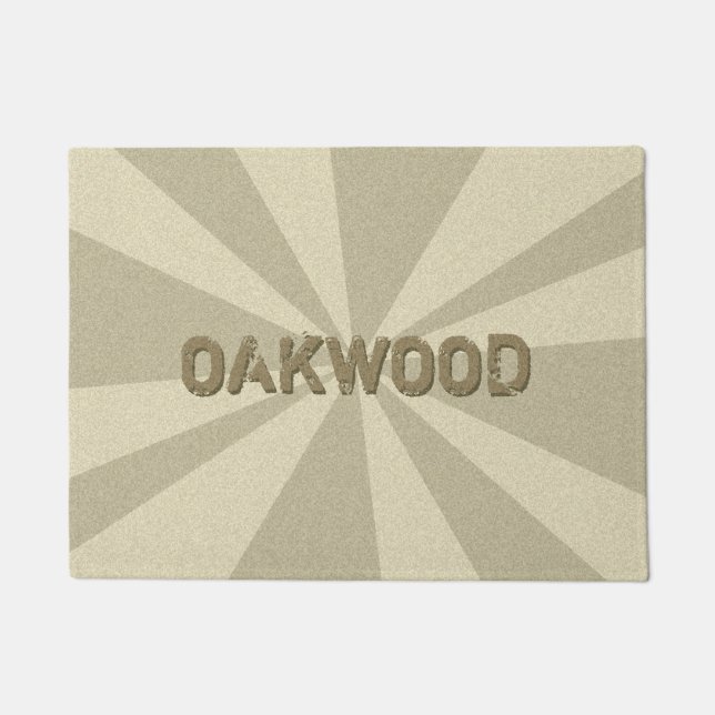 グラフィカルなレイ任意の色のカスタマイズ任意の名前 ドアマット (正面)