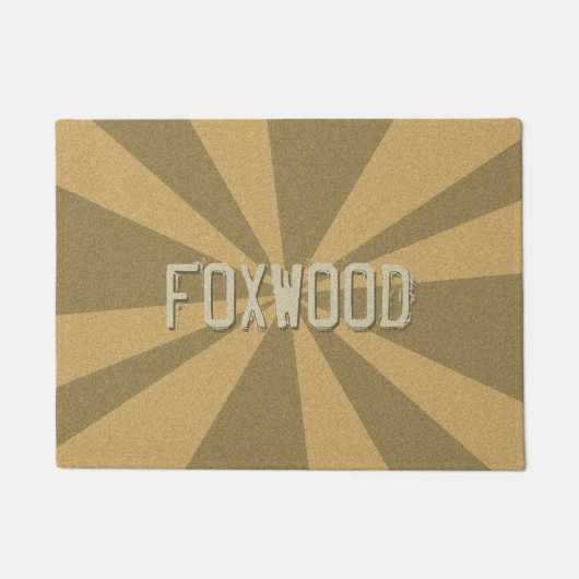 グラフィカルなレイ任意の色のカスタマイズ任意の名前 ドアマット (正面)