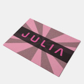 グラフィカルなレイ任意の色のカスタマイズ任意の名前 ドアマット (アングル)