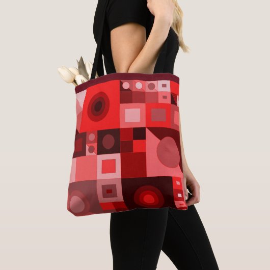 グラフィカルカラフルのショッピングトートバッグへの愛 トートバッグ (クローズアップ)