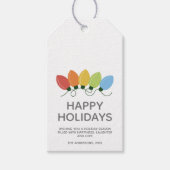 グラフィカルモダンライトクリスマス ギフトタグ (正面)