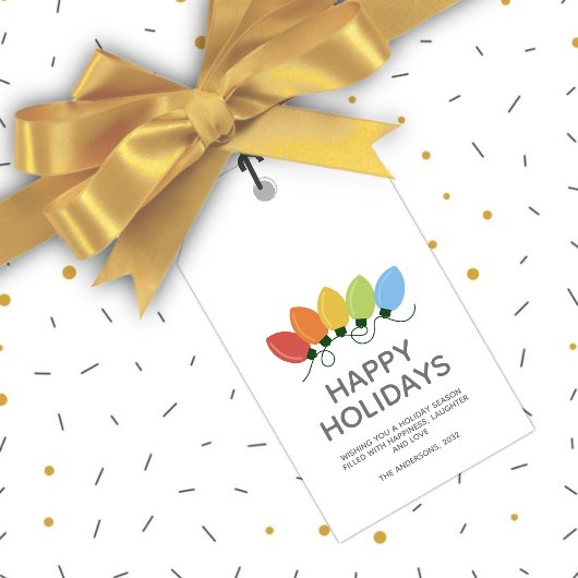 グラフィカルモダンライトクリスマス ギフトタグ