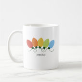 グラフィカルモダンライトクリスマス コーヒーマグカップ (左)